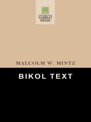 cover image of Bikol Text